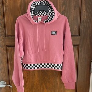 Vans Pink and Black Checkered Women's Hoodie